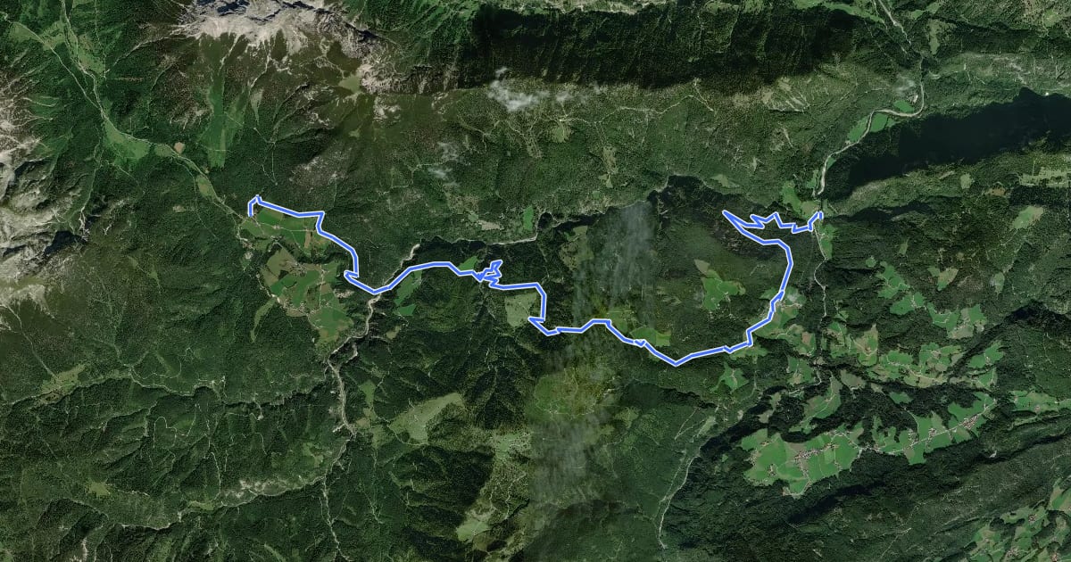 Маршрут Adlerweg Etappe 6 на спутниковом снимке