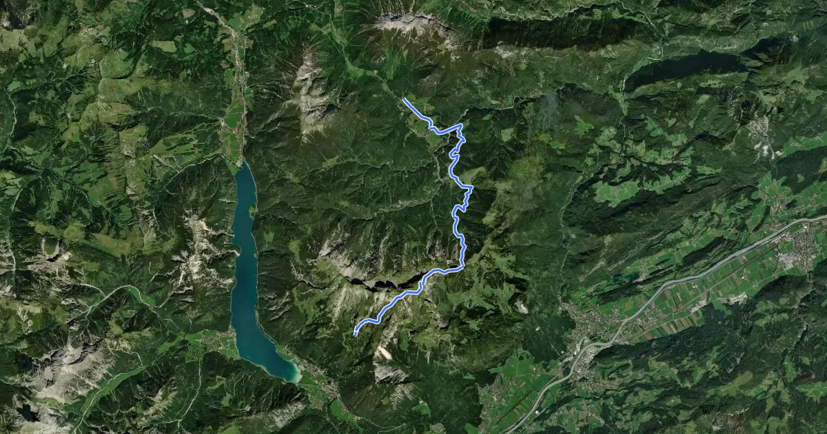 Маршрут Adlerweg Etappe 7 на спутниковом снимке