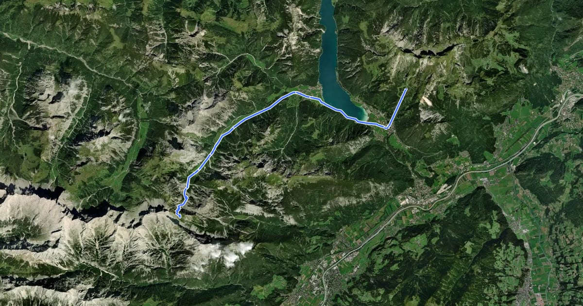 Маршрут Adlerweg Etappe 8 на спутниковом снимке