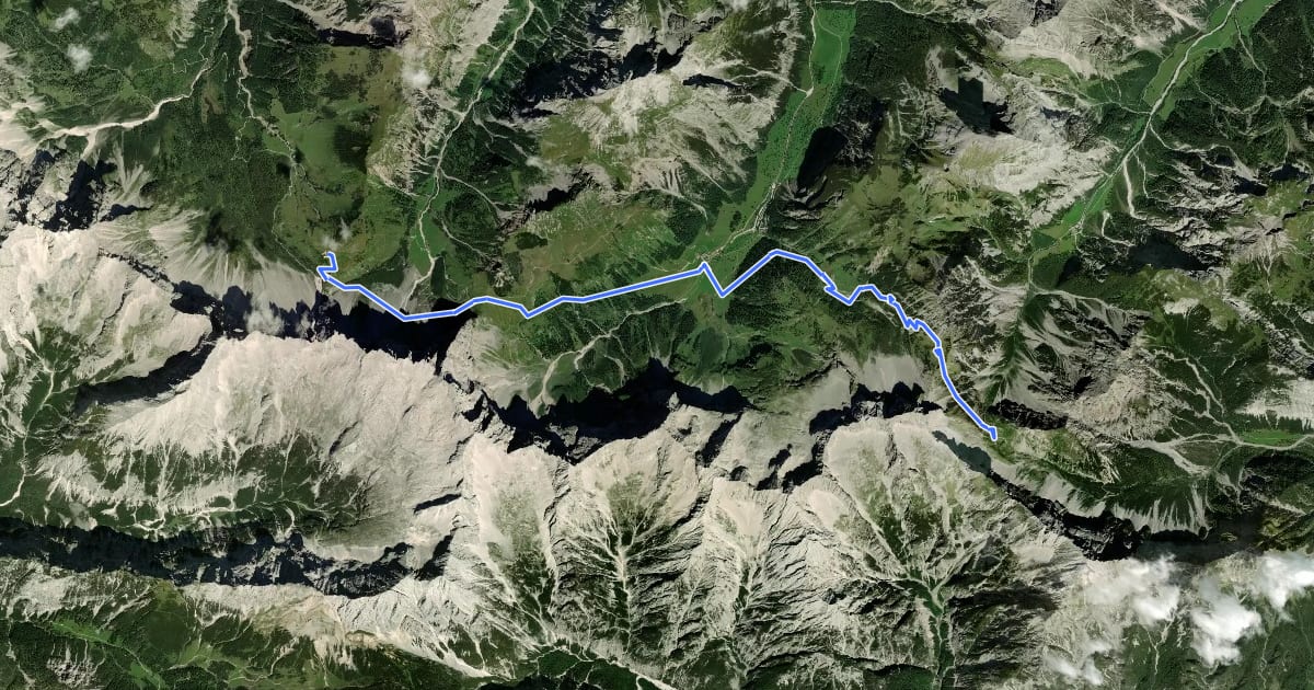 Маршрут Adlerweg Etappe 9 на спутниковом снимке