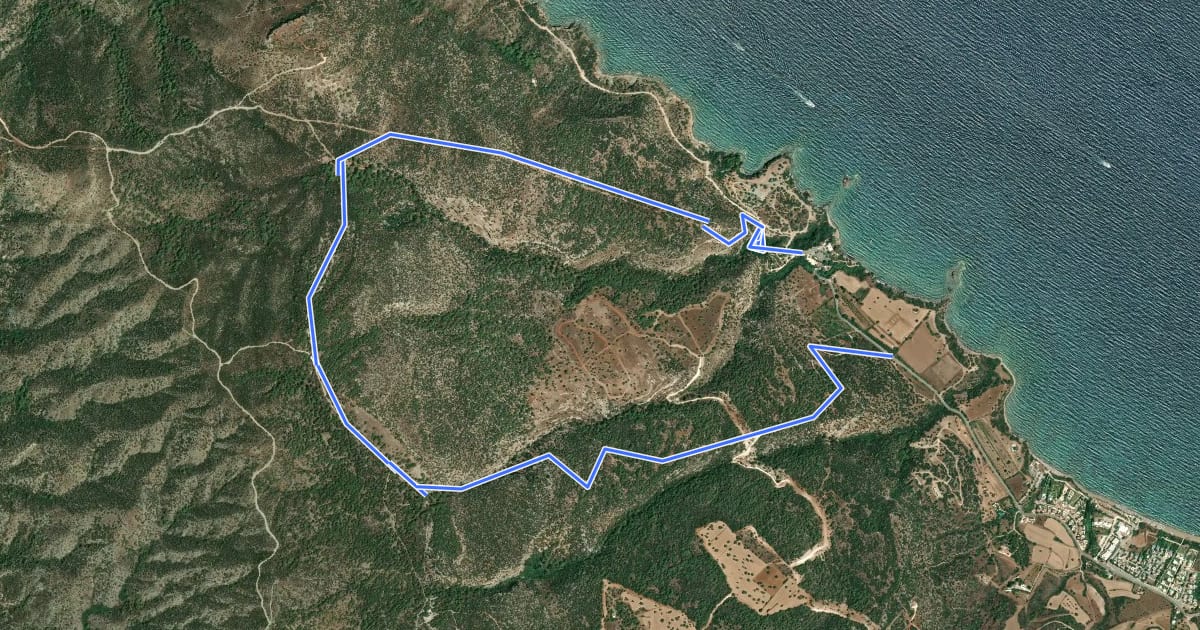 Маршрут Adonis Nature Trail на спутниковом снимке