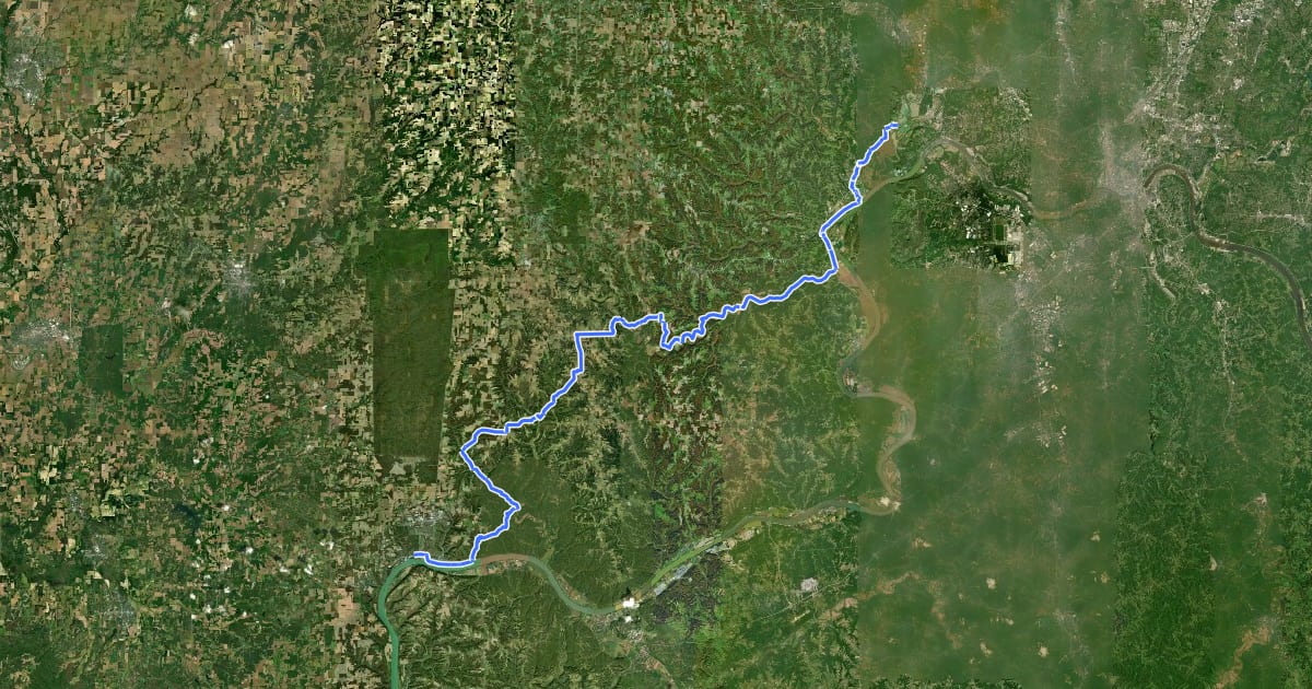 Маршрут ADT - Indiana (South) - H - Seg 1 на спутниковом снимке