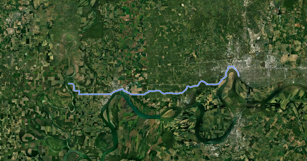 Маршрут ADT - Indiana (South) - H - Seg 6 на спутниковом снимке