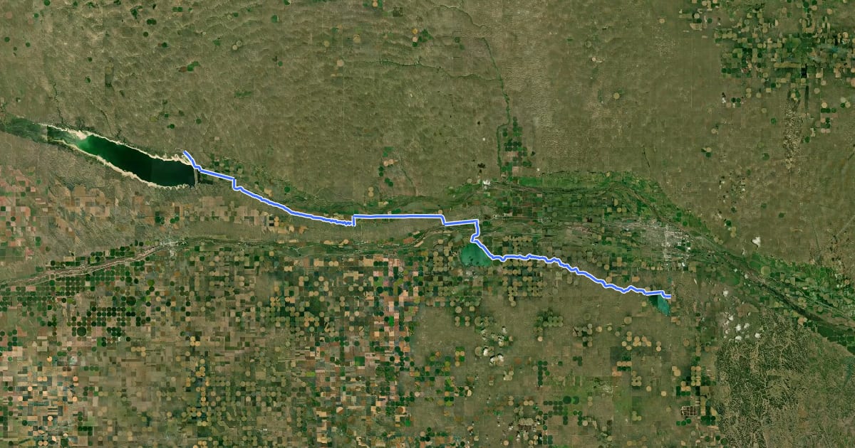 Маршрут ADT - Nebraska - M - Seg 7 на спутниковом снимке