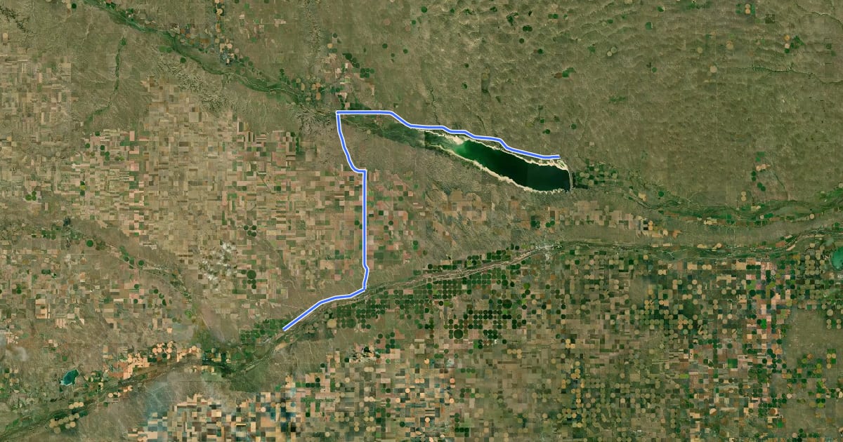 Маршрут ADT - Nebraska - M - Seg 8 на спутниковом снимке