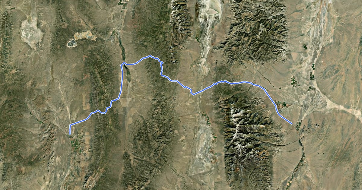 Маршрут ADT - Nevada - S - Seg 1 на спутниковом снимке