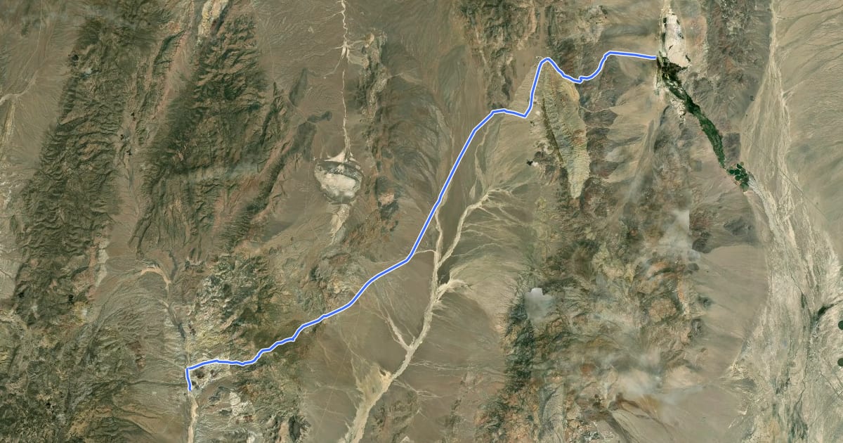 Маршрут ADT - Nevada - S - Seg 3 на спутниковом снимке