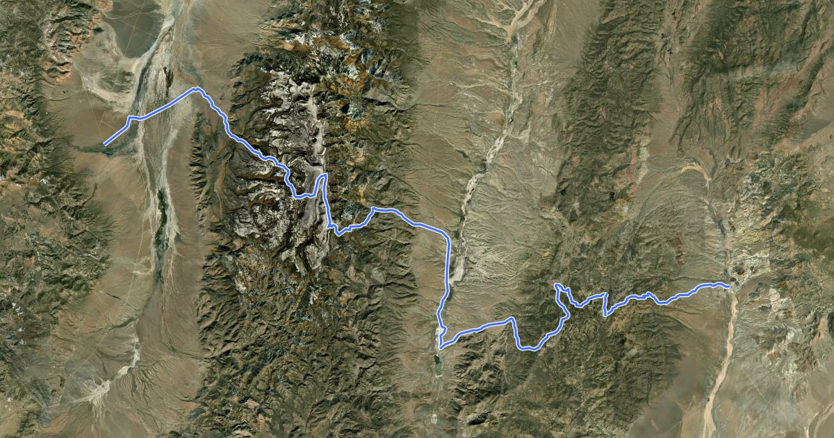 Маршрут ADT - Nevada - S - Seg 4 на спутниковом снимке