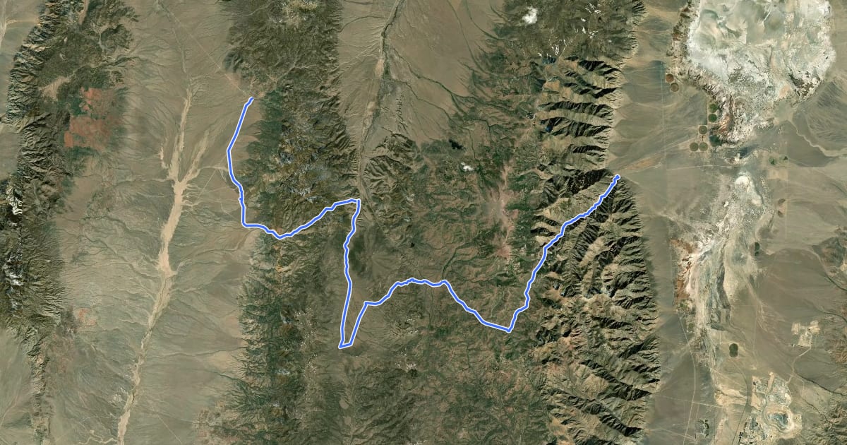 Маршрут ADT - Nevada - S - Seg 6 на спутниковом снимке