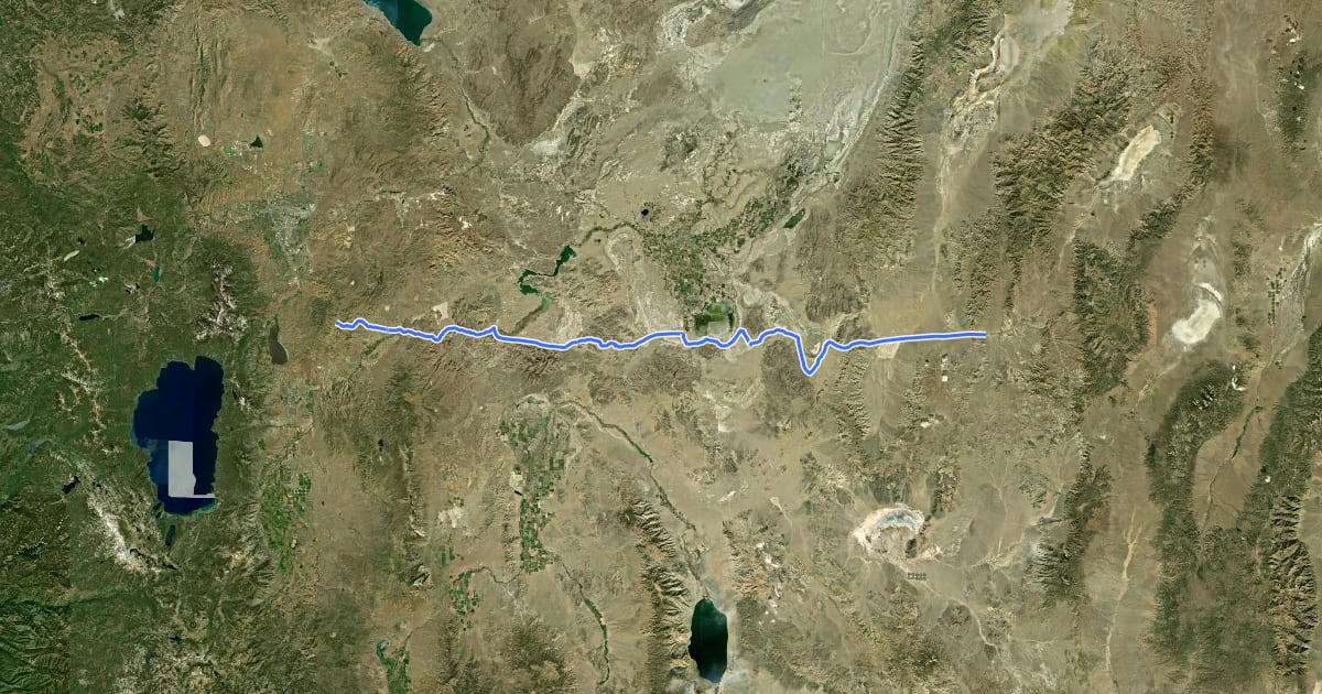 Маршрут ADT - Nevada - S - Seg 8 на спутниковом снимке
