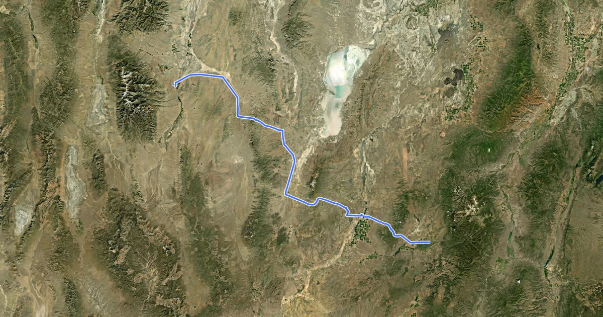 Маршрут ADT - Utah - R - Seg 6 на спутниковом снимке