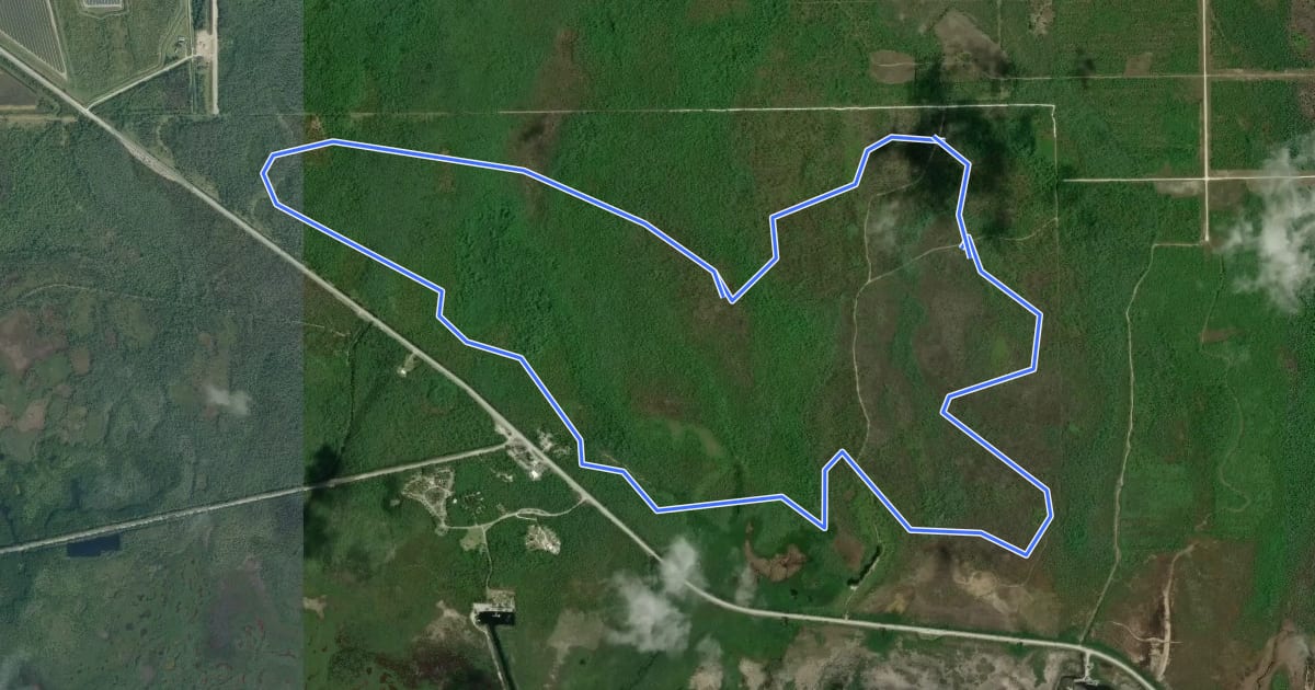 Маршрут Adventure trail на спутниковом снимке