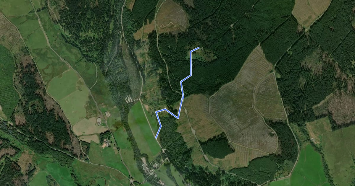 Маршрут Ae Downhill Course на спутниковом снимке