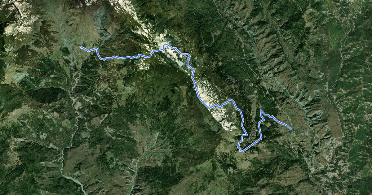 Маршрут Aetomilitsa Pano Arena Kato Arena Chrysi Trail на спутниковом снимке