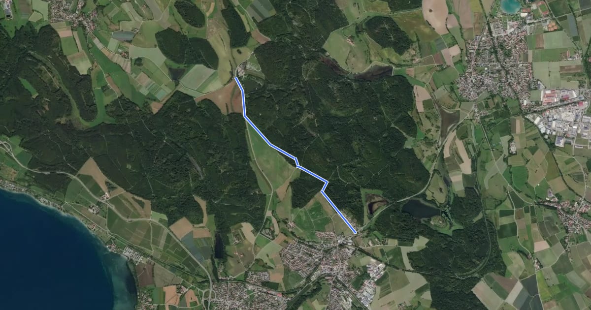 Маршрут Affenberg - Mühlhofen на спутниковом снимке