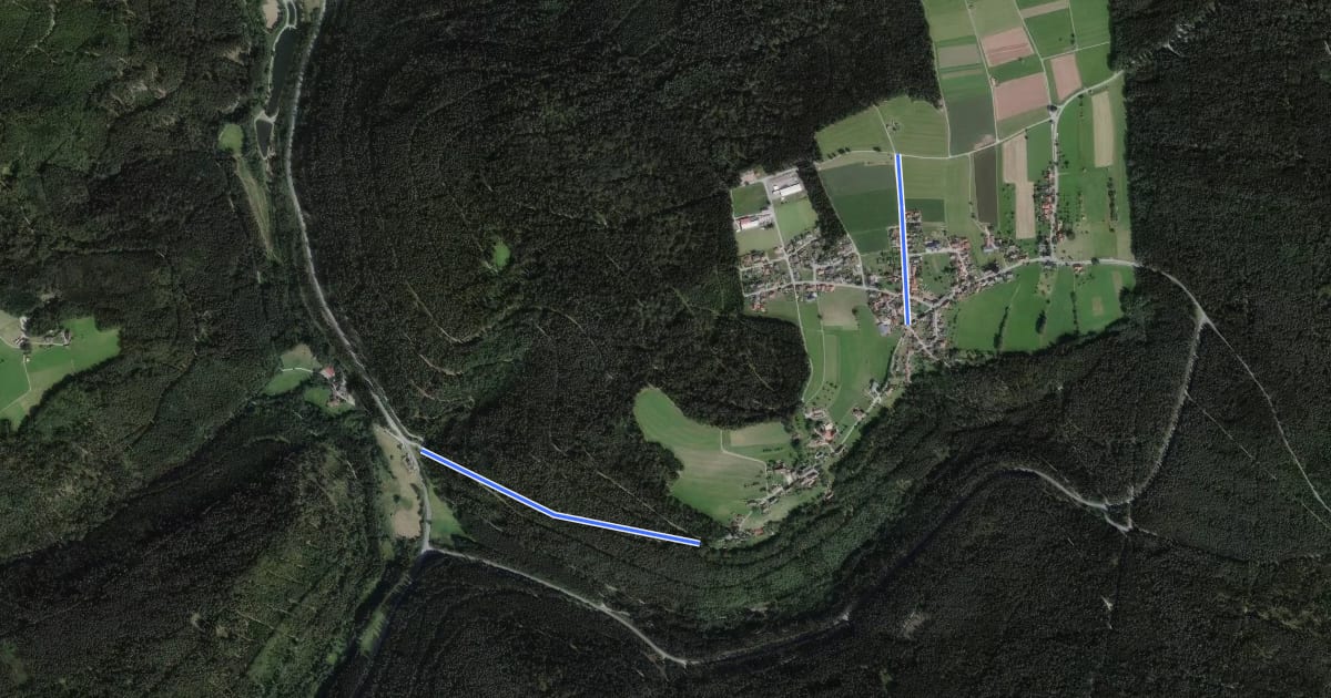 Маршрут Agenbacher Sägmühle - Agenbach Aussichtsplatz на спутниковом снимке