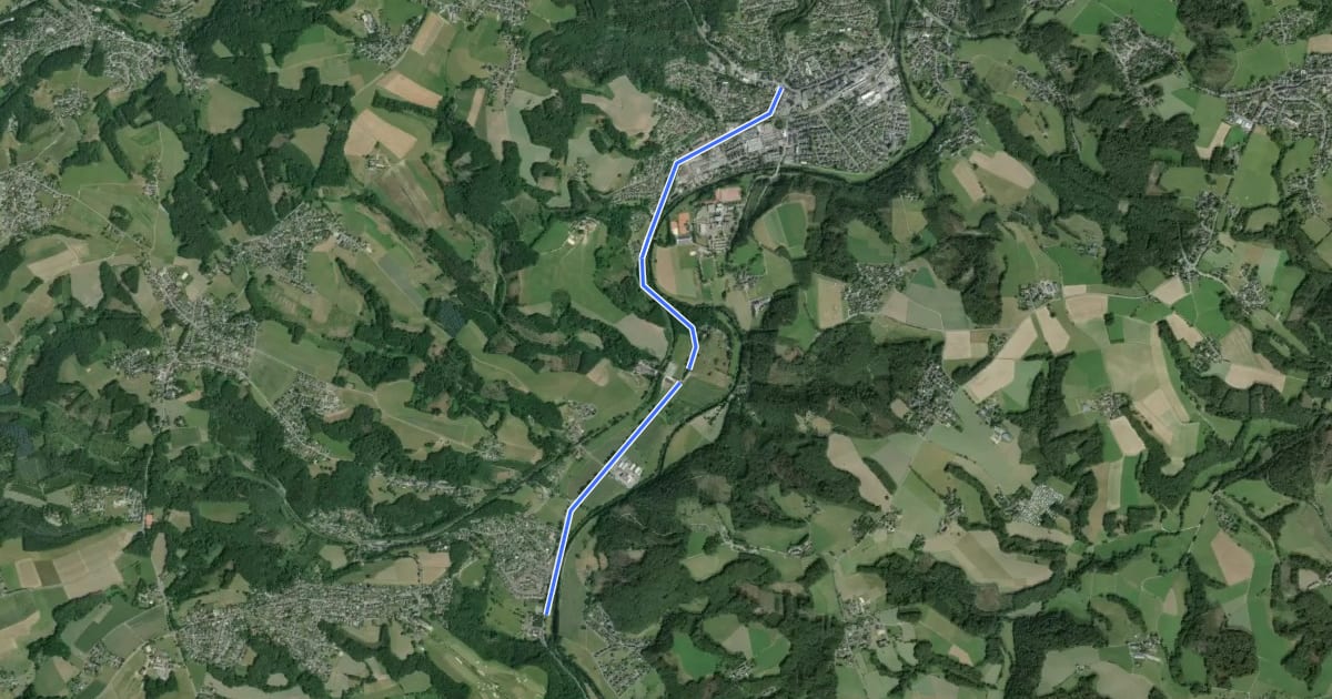 Маршрут Agger (36) - Overath Aggerbrücke (81) на спутниковом снимке