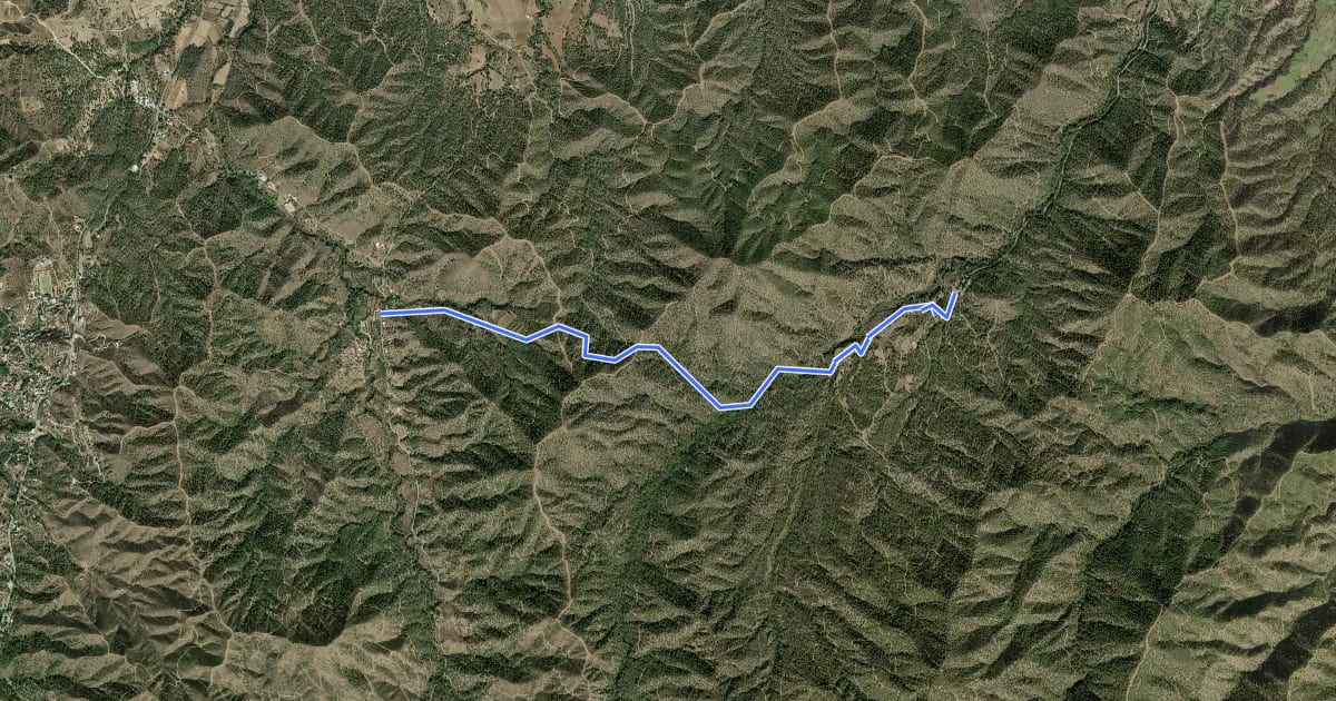 Маршрут Agios Theodoros Asinou Nature Trail на спутниковом снимке
