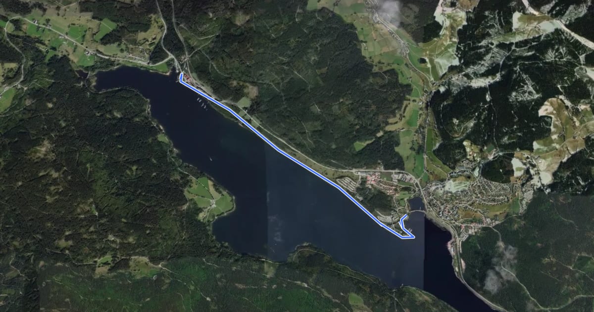 Маршрут Aha Auerhahn - Am Seeweg на спутниковом снимке