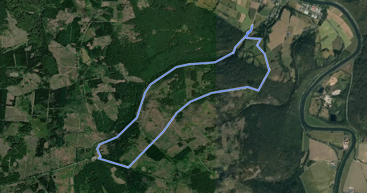 Маршрут Ahletal, Rundweg 4 на спутниковом снимке
