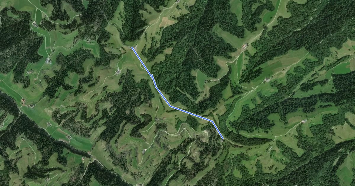 Маршрут Ahorn - Chatzerschwand на спутниковом снимке