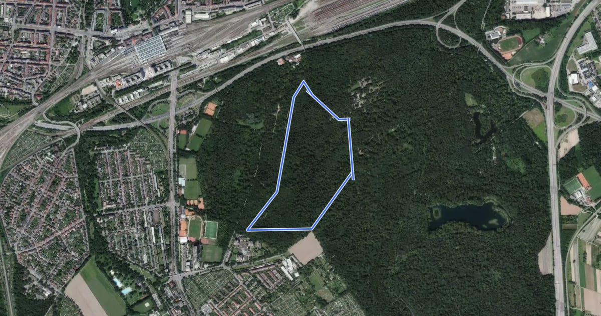 Маршрут Ahornweg на спутниковом снимке