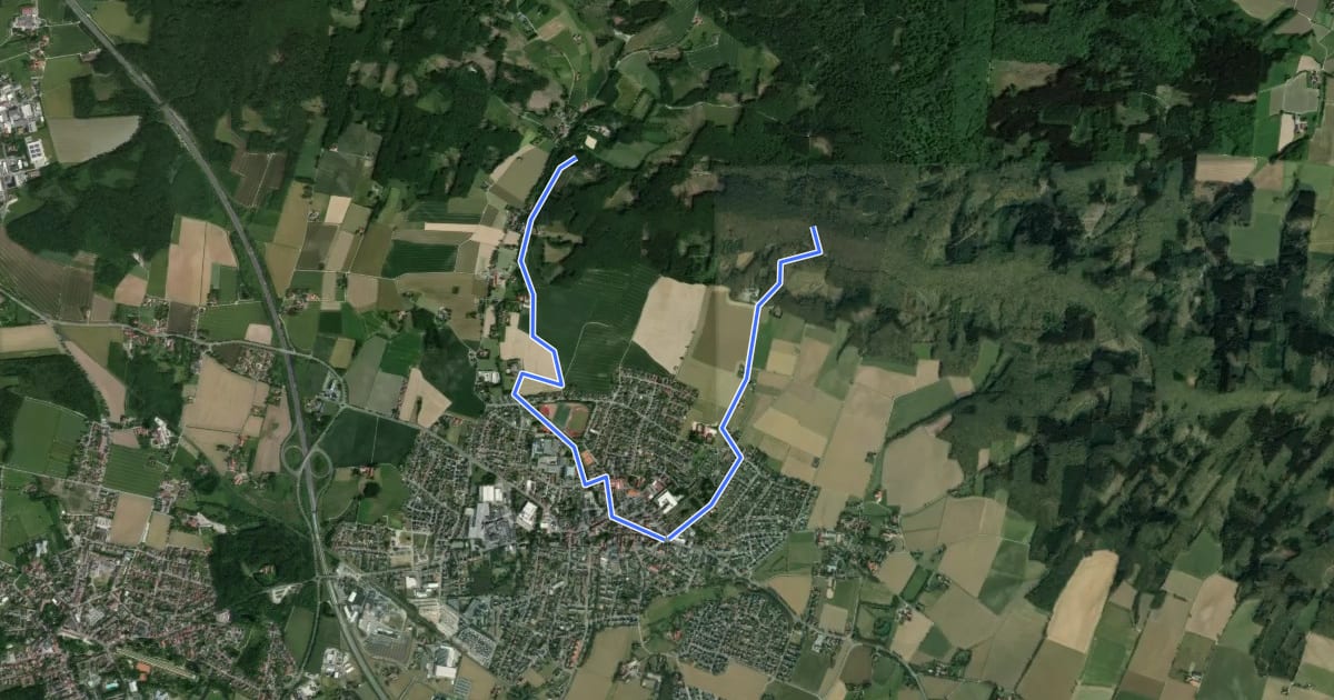 Маршрут Ahornweg - Dissener Schleife на спутниковом снимке