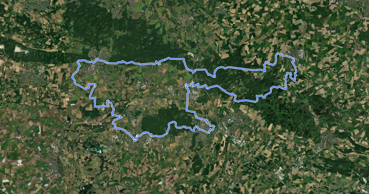 Маршрут Ahornweg - Große Schleife на спутниковом снимке