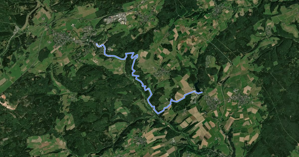 Маршрут Ahrsteig Etappe 1: Blankenheim - Freilinger See на спутниковом снимке
