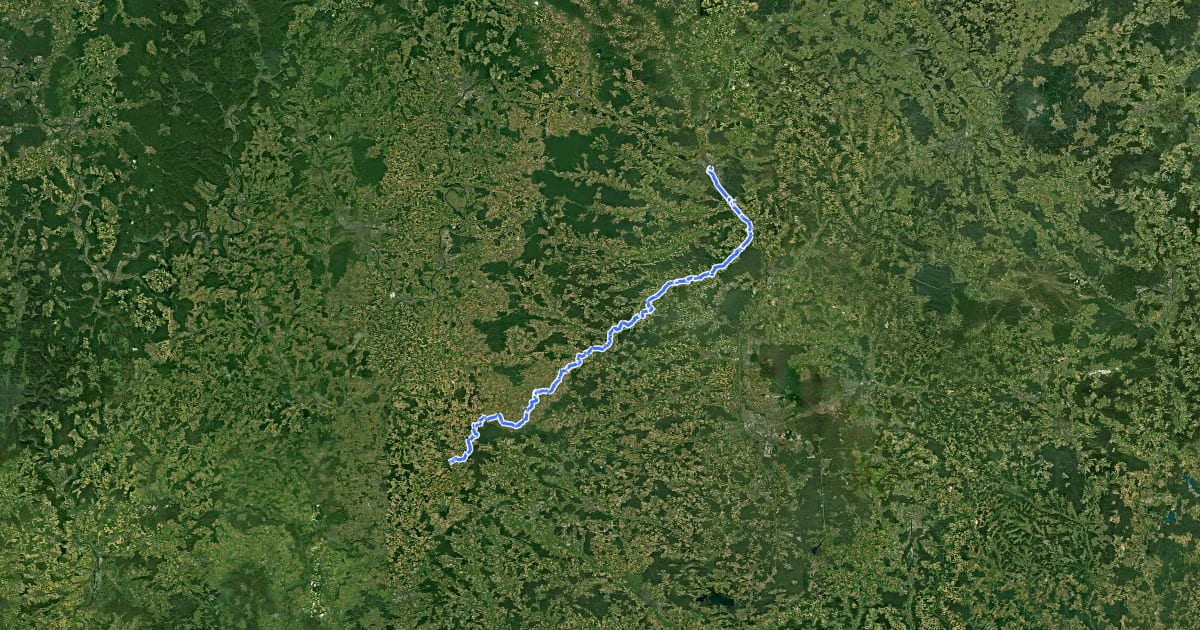 Маршрут Aischtalradweg на спутниковом снимке