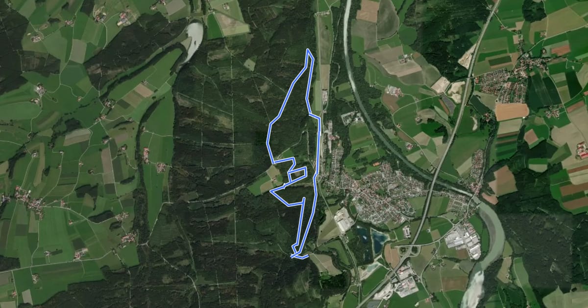 Маршрут Aitracher Höhenweg на спутниковом снимке