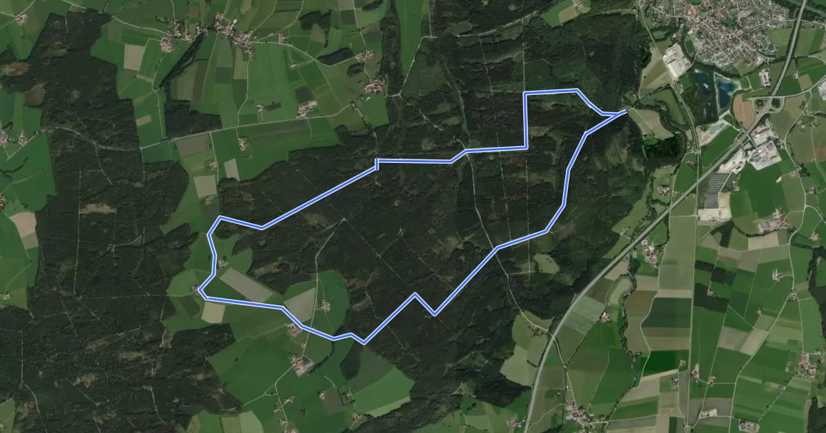 Маршрут Aitracher Nestbaumweg на спутниковом снимке