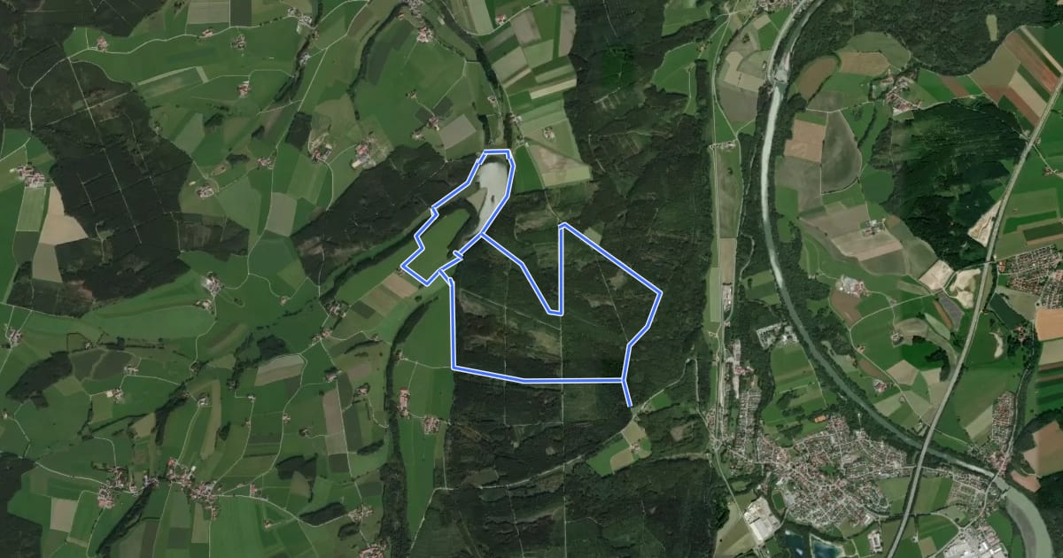 Маршрут Aitracher Seeweg на спутниковом снимке