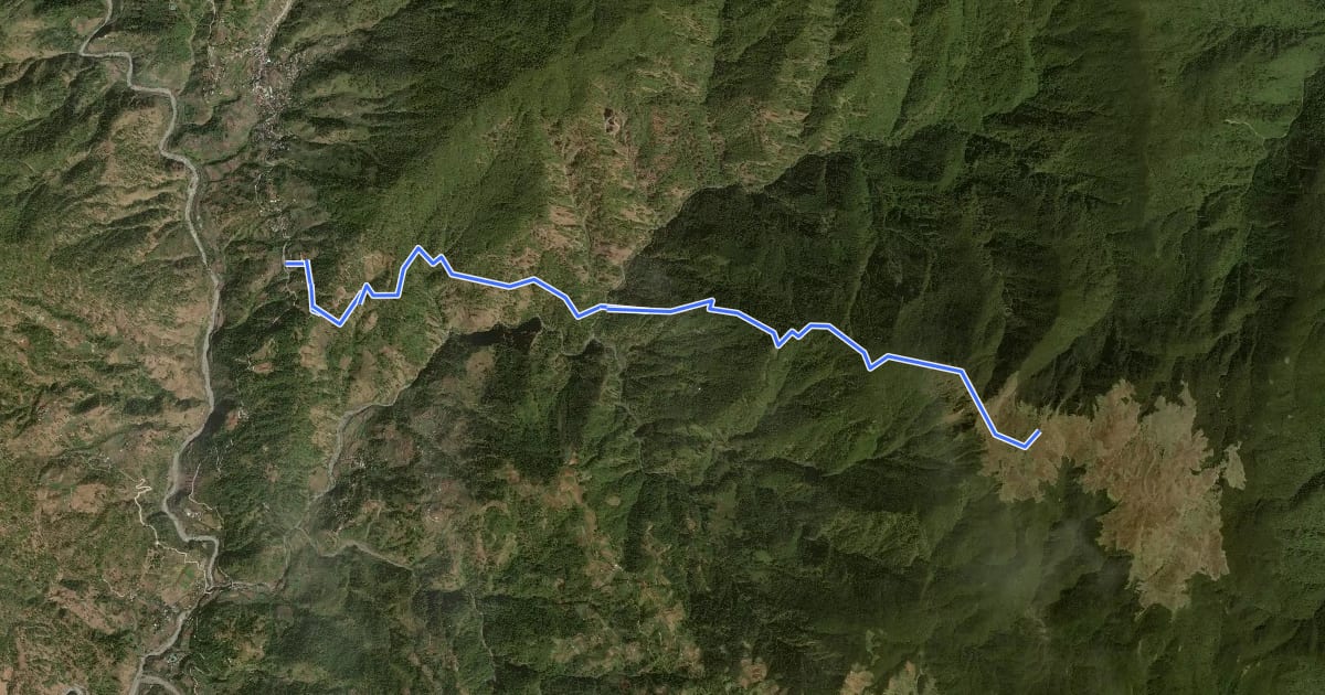 Маршрут Akiki Trail на спутниковом снимке