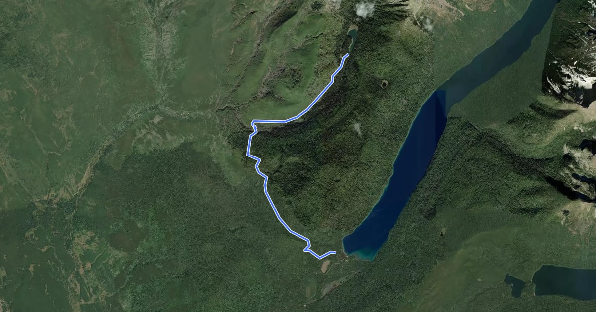 Маршрут Akokala Lake Trail на спутниковом снимке