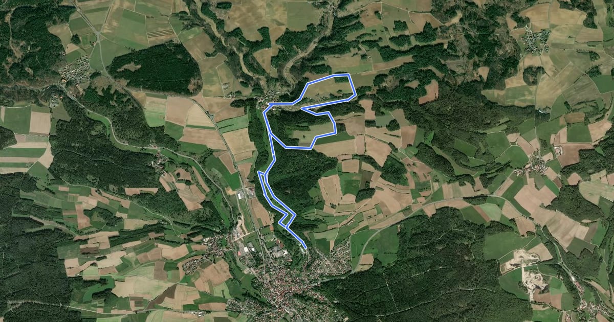 Маршрут Aktiv-Park Roter Trail на спутниковом снимке