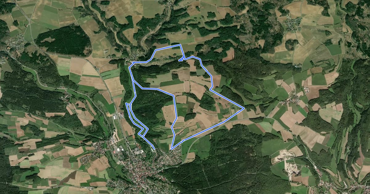 Маршрут Aktiv-Park Schwarzer Trail на спутниковом снимке