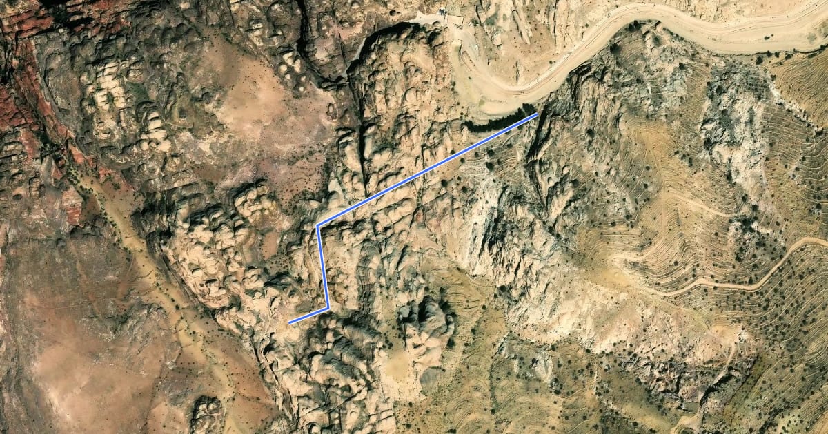Маршрут Al-Madras Trail на спутниковом снимке