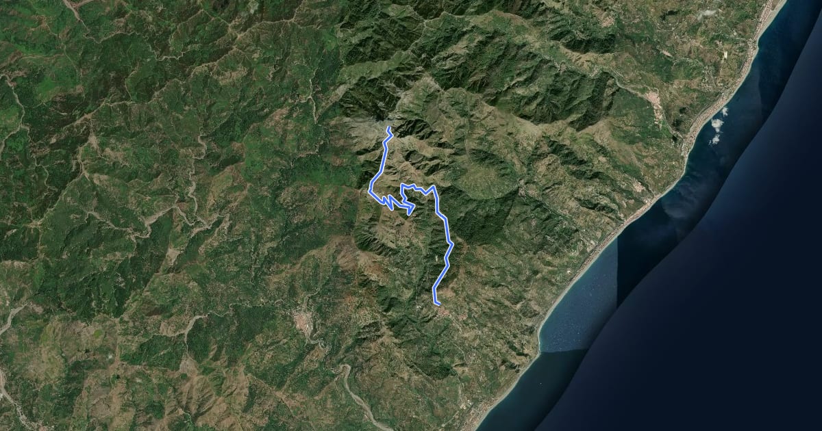 Маршрут Alì Monte Scuderi на спутниковом снимке