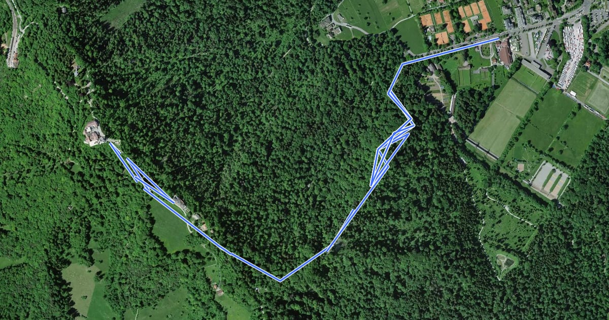 Маршрут Albisgüetli - Uetliberg Uto Kulm на спутниковом снимке