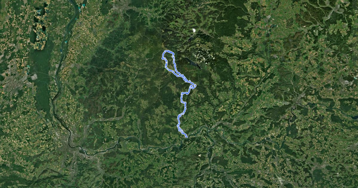 Маршрут Albsteig Schwarzwald на спутниковом снимке