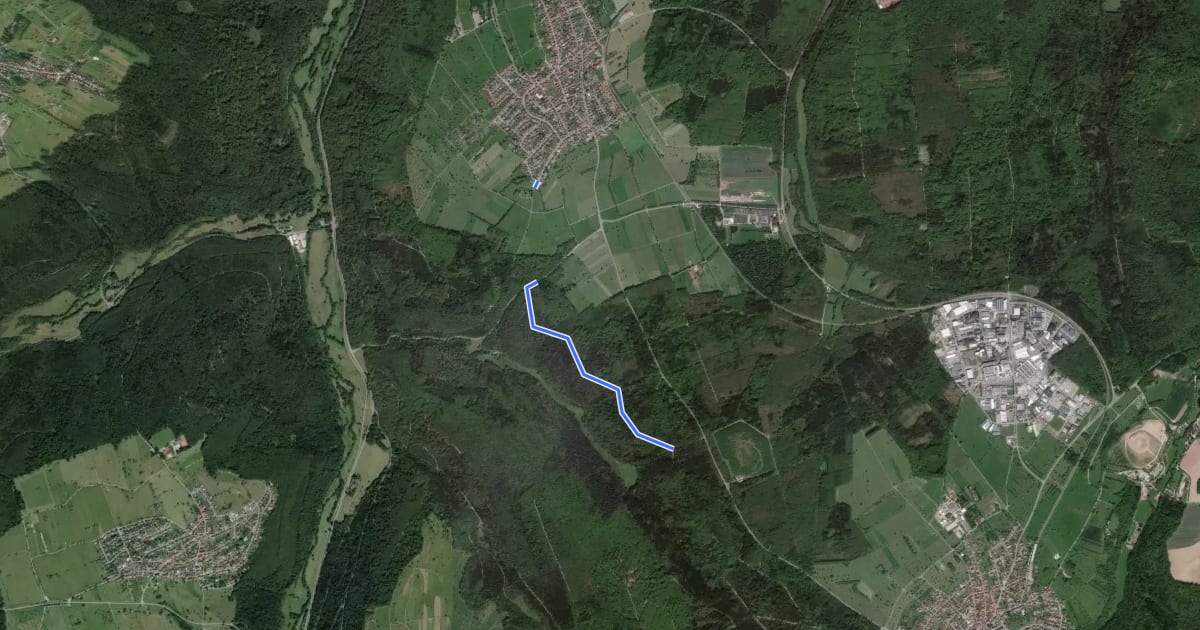Маршрут Albtalstraße - Gscheidweg на спутниковом снимке