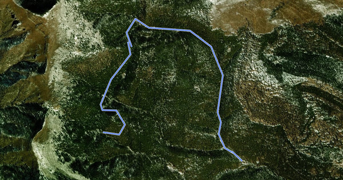 Маршрут Albuquerque Trail на спутниковом снимке
