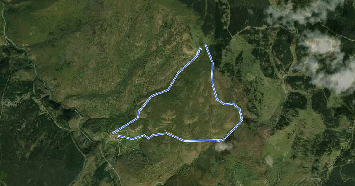 Маршрут Aldeas de lumbreras на спутниковом снимке