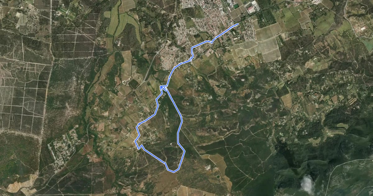 Маршрут Aldeias de Azeitão (Curto) на спутниковом снимке