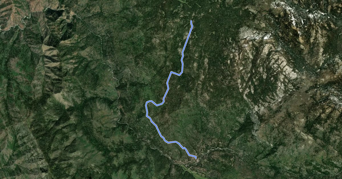 Маршрут Alder Creek Trail на спутниковом снимке