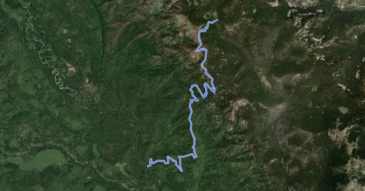 Маршрут Alder Ridge ORV Trail на спутниковом снимке