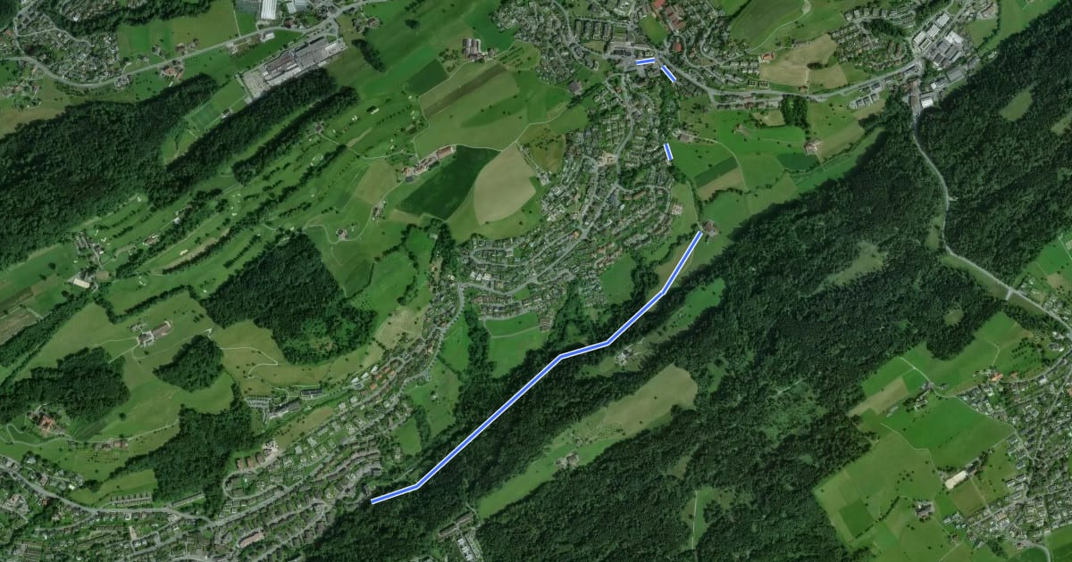 Маршрут Aldligenswil - Würzenbach на спутниковом снимке