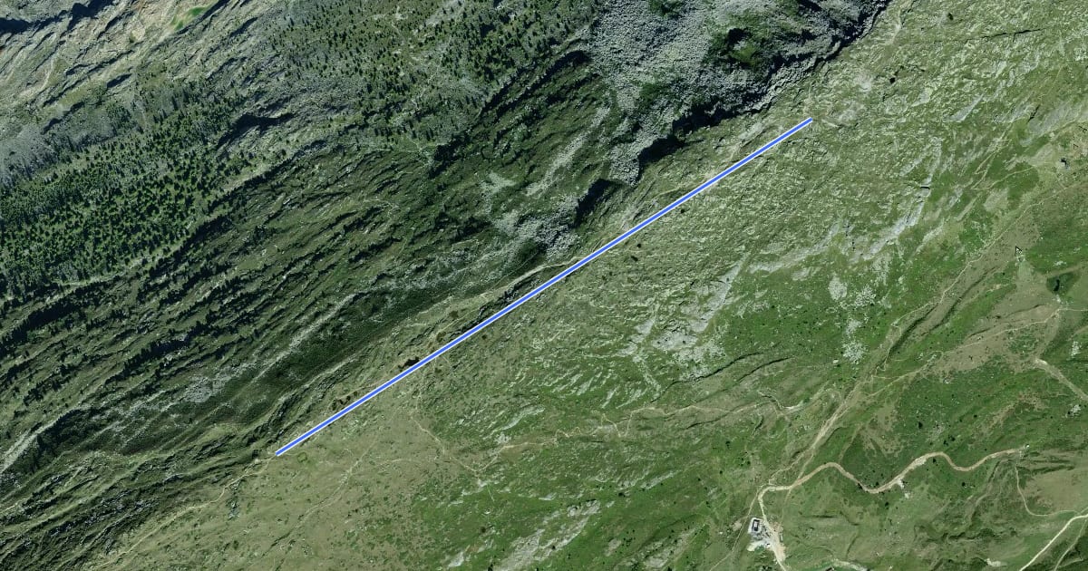 Маршрут Aletschgletscher Aussichtsweg на спутниковом снимке