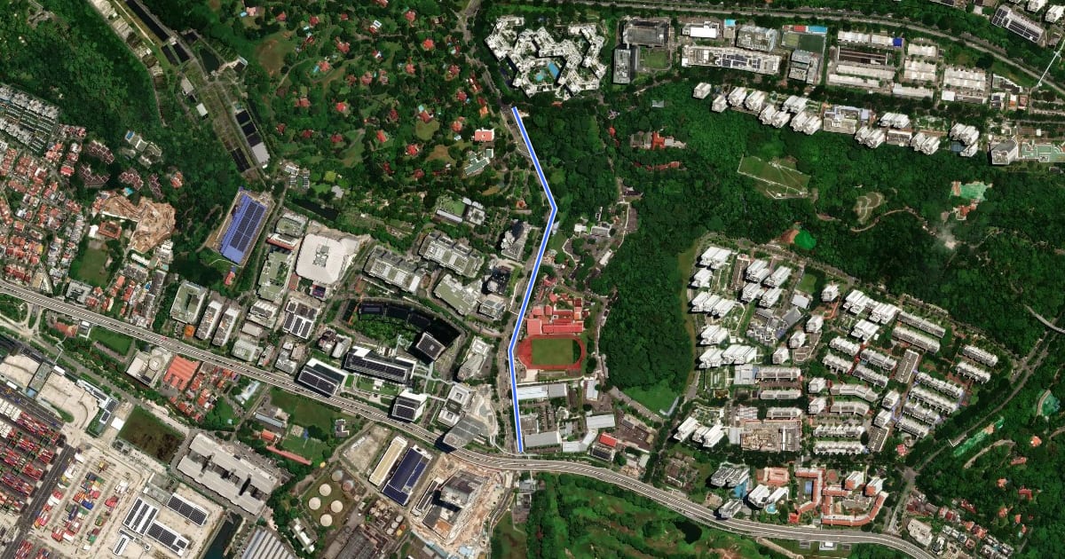 Маршрут Alexandra Garden Trail на спутниковом снимке